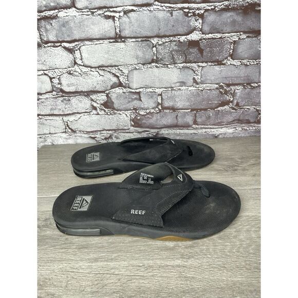 Reef Black Synthetic Bottle Opener Foam Flip Flop Sandals Men’s Sz 13M US/46EU - Picture 10 of 16